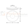 Lampa sufitowa glamour złota LED GANO kryształ MX3317-1-3GT Zuma Line wymiary perfektmarket.webp