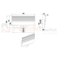 Kinkiet ścienny zewnętrzny elewacyjny z czujnikiem ruchu MARIZA IP44 antracyt TRIO 247069142 wymiary perfektmarket.webp