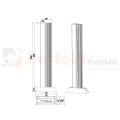 Lampa ogrodowa stojąca MARIZA antracyt słupek LED 100 cm TRIO 447060142 wymiary perfektmarket.webp