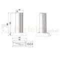 Lampa ogrodowa stojąca MARIZA antracyt słupek LED 50 cm TRIO 547060142 wymiary perfektmarket.webp