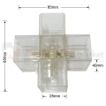 Łącznik X Geometric System LP-0109 łącznik X do lamp hexagon LED wymiary perfektmarket.webp