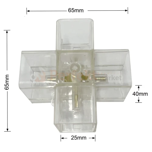 Łącznik X Geometric System LP-0109 łącznik X do lamp hexagon LED wymiary perfektmarket.webp