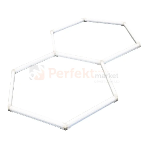 Lampa hexagon LED Geometric System 2 lampa detailingowa LED LP-0109 2C 4K 1 perfekmarket.webp