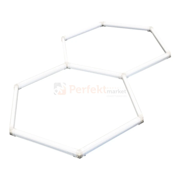 Lampa hexagon LED Geometric System 2 lampa detailingowa LED LP-0109 2C 4K 1 perfekmarket.webp