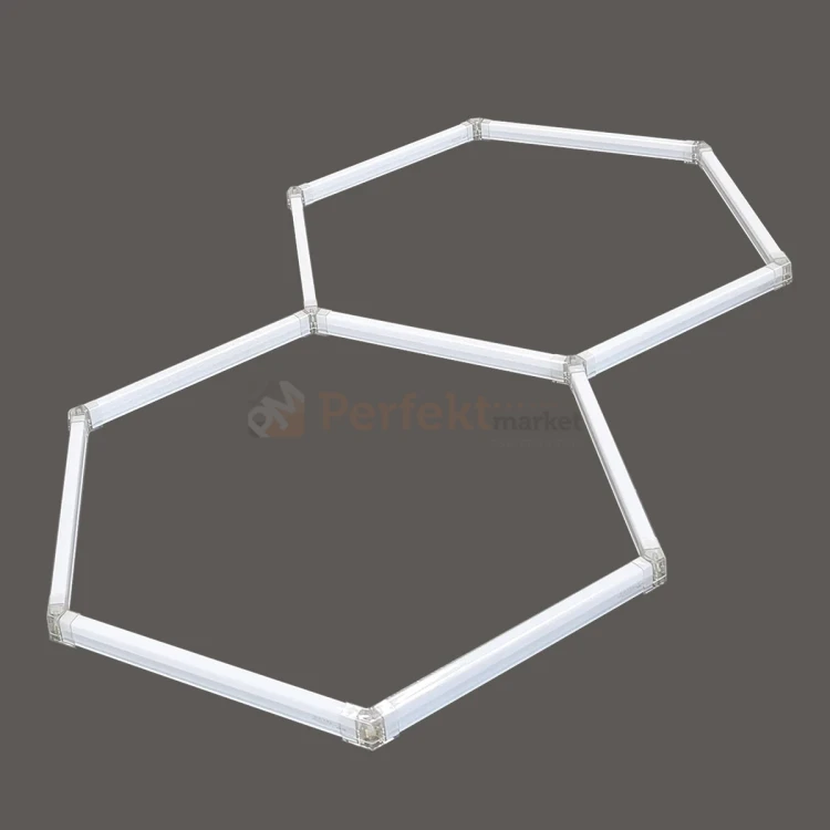 Lampa hexagon LED Geometric System 2 lampa detailingowa LED LP-0109 2C 4K perfekmarket.webp
