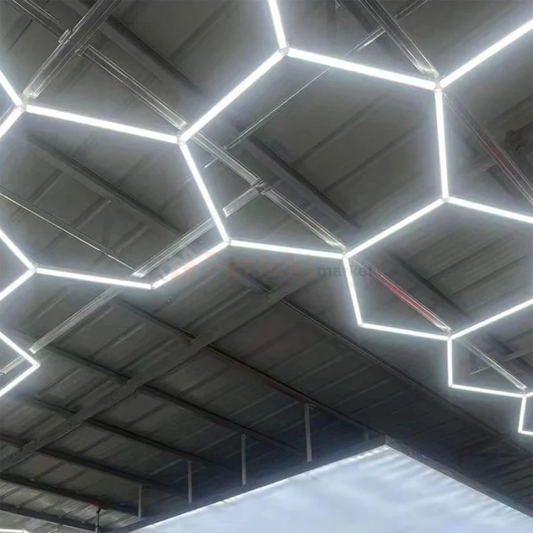 Lampa hexagon LED Geometric System 2 lampa detailingowa LED LP-0109 2C 4K aranżacja 3 perfekmarket.webp