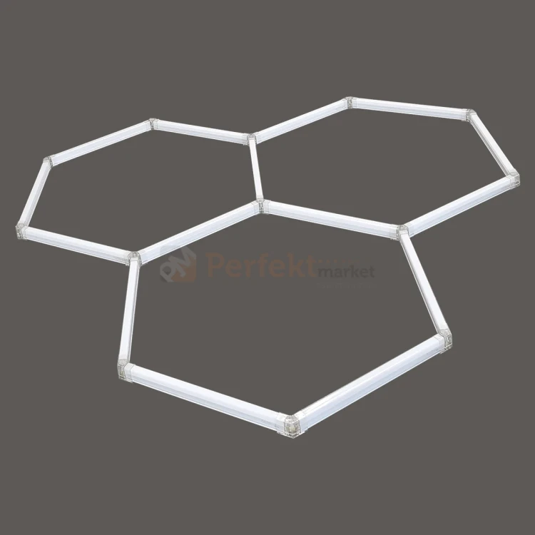 Lampa hexagon LED Geometric System 3 lampa detailingowa LED LP-0109 3C 4K perfekmarket.webp