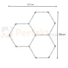 Lampa hexagon LED Geometric System 3 lampa detailingowa LED LP-0109 3C 4K 3 wymiary perfekmarket.webp