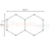 Lampa hexagon LED Geometric System 2 lampa detailingowa LED LP-0109 2C 4K 2 wymiary perfekmarket.webp