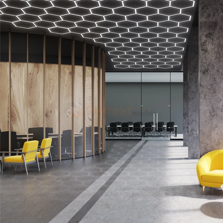 Lampa hexagon LED Geometric System 5lampa detailingowa LED LP-0109 5C 4K aranżacja perfekmarket.webp