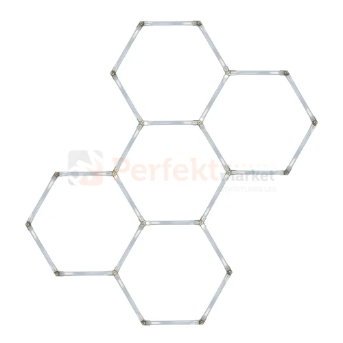 Lampa hexagon LED Geometric System 5 lampa detailingowa LED LP-0109 5C 4K 2 perfekmarket.webp