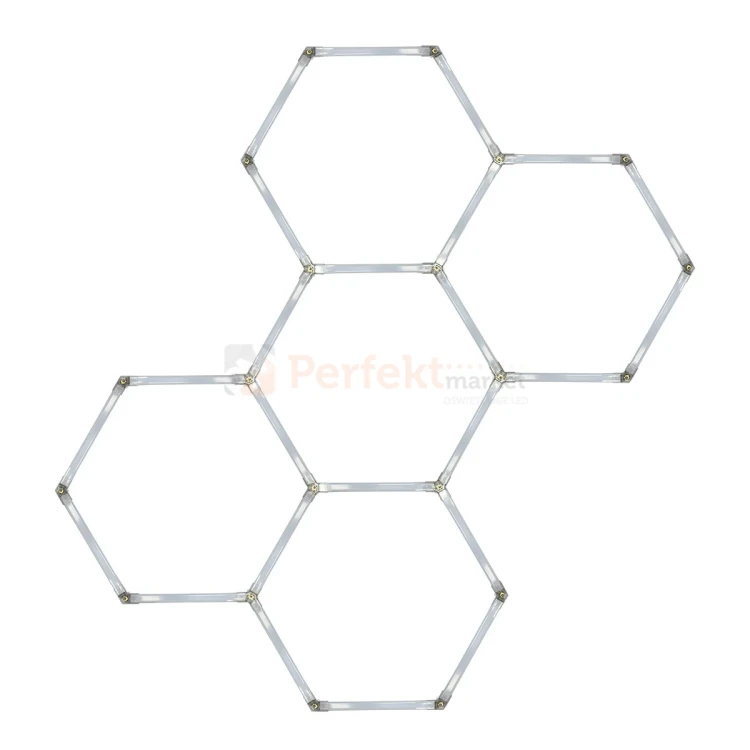 Lampa hexagon LED Geometric System 5 lampa detailingowa LED LP-0109 5C 4K 2 perfekmarket.webp
