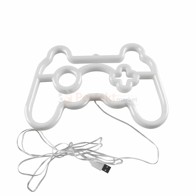 Neon LED lampa ścienna kinkiet NEON PAD joystick USB A AA 1 perfektmarket.webp