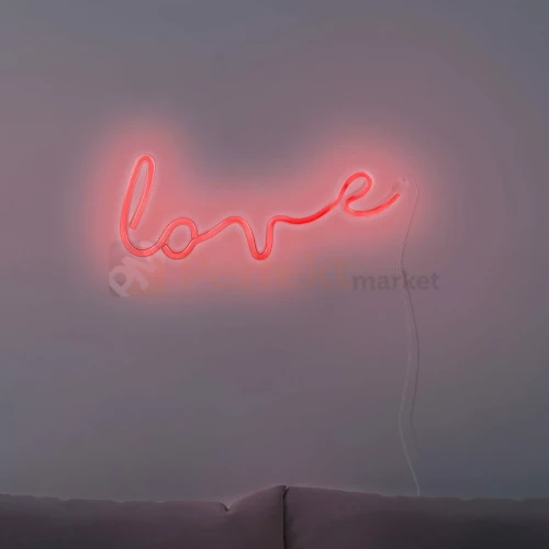 Neon LED lampa ścienna kinkiet NEON LOVE miłość USB A AA 2 perfektmarket.webp