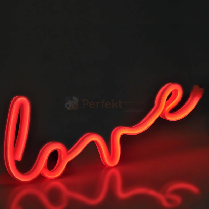Neon LED lampa ścienna kinkiet NEON LOVE miłość USB A AA wymiary perfektmarket.webp