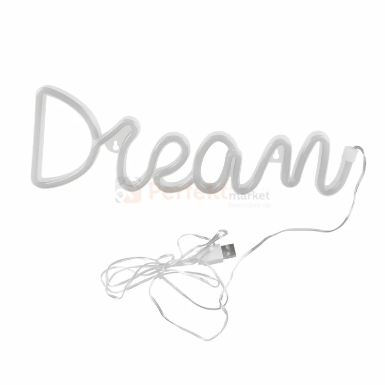 Neon LED lampa ścienna kinkiet NEON DREAM marzenie USB A AA 1 perfektmarket.webp