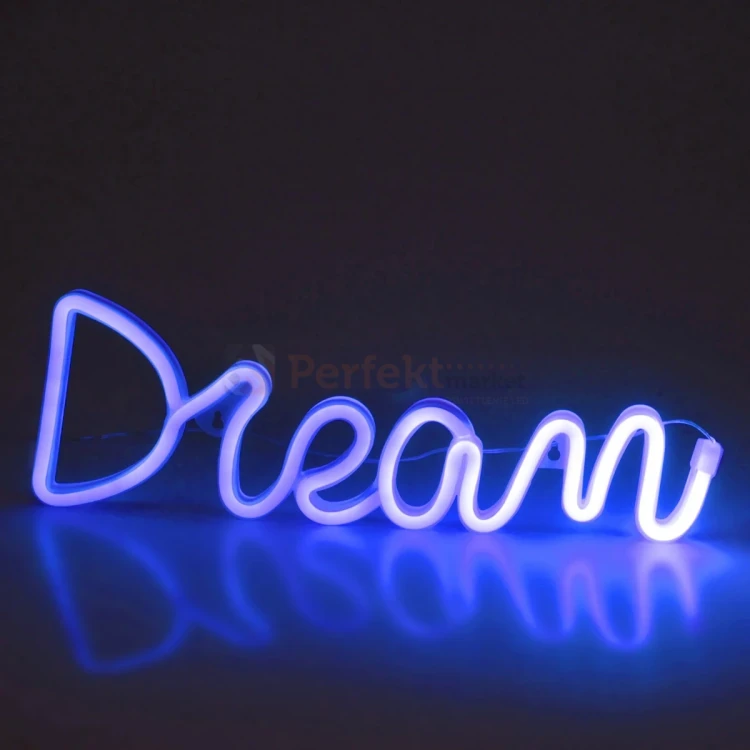 Neon LED lampa ścienna kinkiet NEON DREAM marzenie USB A AA 2 perfektmarket.webp