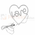Neon LED lampa ścienna kinkiet NEON serce LOVE USB A AAA 1 perfektmarket.webp