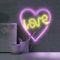 Neon LED lampa ścienna kinkiet NEON serce LOVE USB A AAA 2 perfektmarket.webp