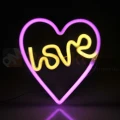 Neon LED lampa ścienna kinkiet NEON serce LOVE USB A AAA 3 perfektmarket.webp