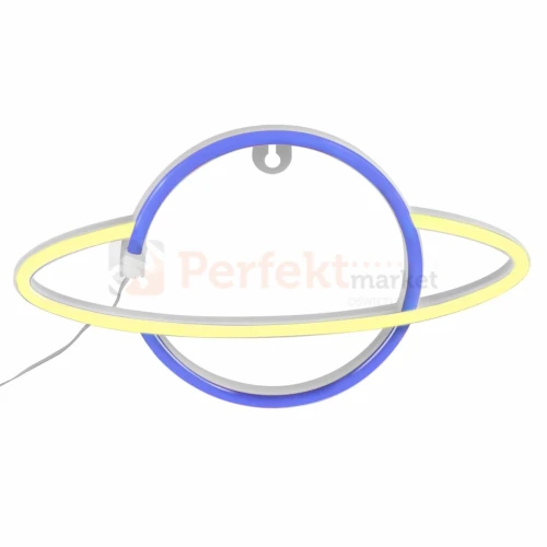 Neon LED lampa ścienna kinkiet NEON planeta USB A AA perfektmarket.webp