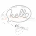 Neon LED lampa ścienna kinkiet NEON  HELLO USB A AA 1 perfektmarket.webp