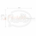 Neon LED lampa ścienna kinkiet NEON  HELLO USB A AA wymiary perfektmarket.webp