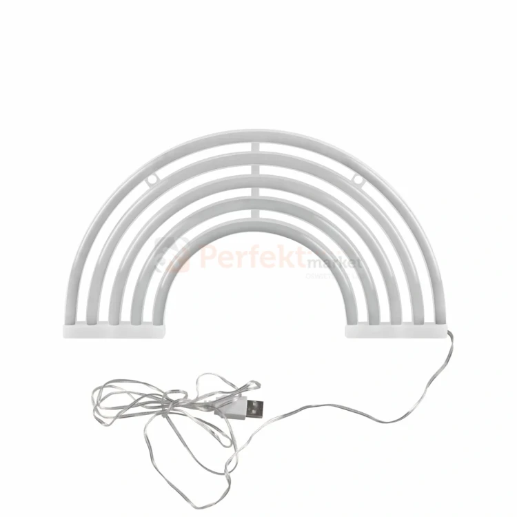 Neon LED lampa ścienna kinkiet NEON  TĘCZA USB A AA 1 perfektmarket.webp