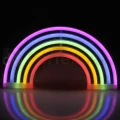 Neon LED lampa ścienna kinkiet NEON  TĘCZA USB A AA 3 perfektmarket.webp