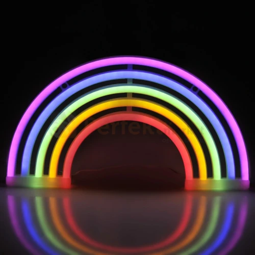 Neon LED lampa ścienna kinkiet NEON  TĘCZA USB A AA 3 perfektmarket.webp