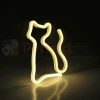 Neon LED lampa ścienna kinkiet NEON KOT USB A AA 3 perfektmarket.webp