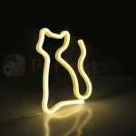 Neon LED lampa ścienna kinkiet NEON KOT USB A AA 3 perfektmarket.webp