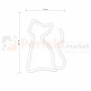 Neon LED lampa ścienna kinkiet NEON KOT USB A AA wymiary perfektmarket.webp