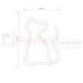 Neon LED lampa ścienna kinkiet NEON KOT USB A AA wymiary perfektmarket.webp
