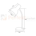 Lampka biurkowa LED czarna SM-W02 klasyczna E27 Zuma Line wymiary perfektmarket.webp