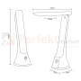 Lampka biurkowa LED czarna CCT SM-612-BL Zuma Line wymiary perfektmarket.webp