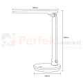 Lampka biurkowa LED biała CCT SM-542-WH Zuma Line wymiary perfektmarket.webp