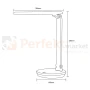 Lampka biurkowa LED biała CCT SM-542-WH Zuma Line wymiary perfektmarket.webp