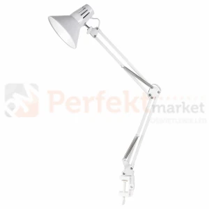 Lampka biurkowa WORKER kreślarska biała E27 327536