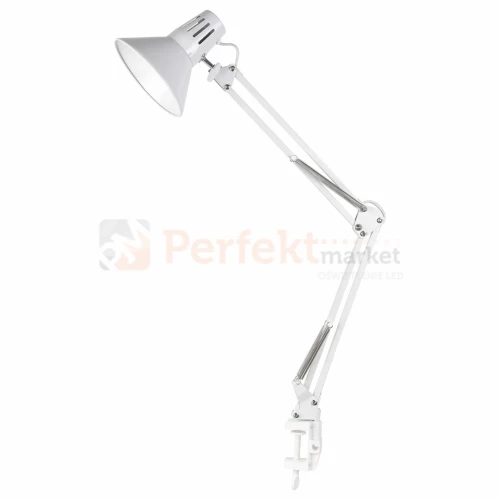Lampka biurkowa WORKER kreślarska biała E27 327536 perfektmarket.webp