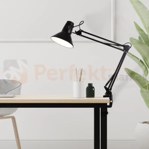 Lampka biurkowa WORKER kreślarska czarna E27 325150