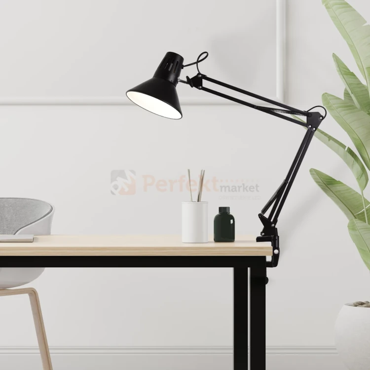 Lampka biurkowa WORKER kreślarska czarna E27 325150 1 perfektmarket.webp