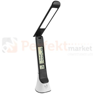 Lampa biurkowa TORI 5W LED z zegarem i termometrem biała ML6107