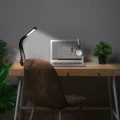 Lampa biurkowa LED GALA 6W brązowa z zegarkiem i termometrem ML139 perfektmarket.webp