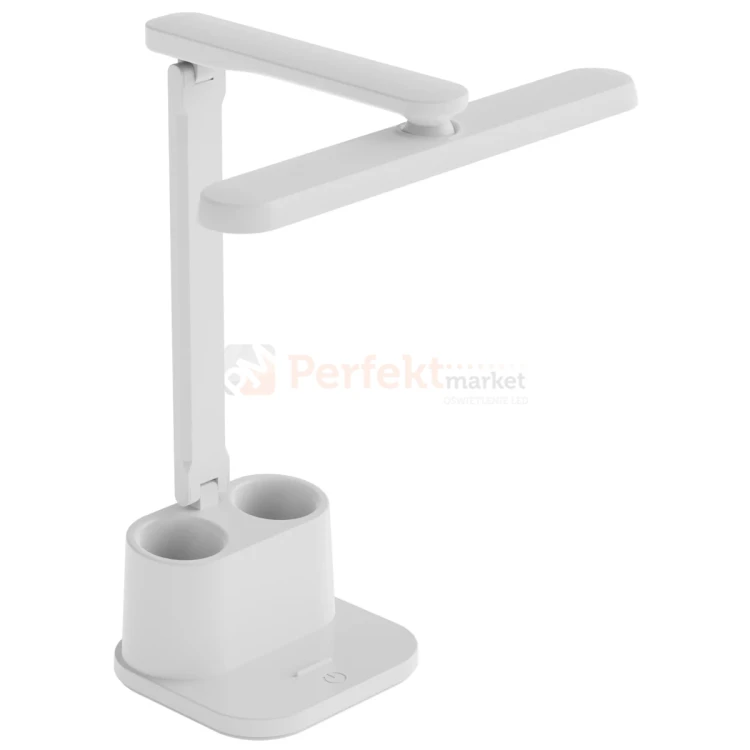 Lampka biurkowa BARI LED biała z organizerem 4000K dimm perfektmarket.webp