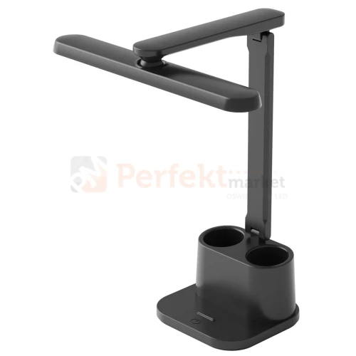 Lampka biurkowa BARI LED czarna z organizerem 4000K dimm 1 perfektmarket.webp