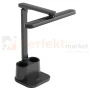 Lampka biurkowa BARI LED czarna z organizerem 4000K dimm perfektmarket.webp