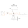 Lampa biurkowa bankierska zielona EDES T110810 wymiary perfektmarket.webp