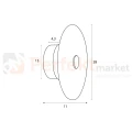 Lampa ścienna kinkiet kryształ szkło Maxlight W0356 Allure 1L Clear Glass wymiary perfektmarket.webp