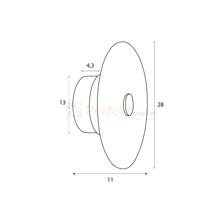 Lampa ścienna kinkiet kryształ szkło Maxlight W0356 Allure 1L Clear Glass wymiary perfektmarket.webp